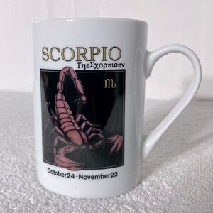 Vintage Ceramic Scorpio Mug Coffee Cup
